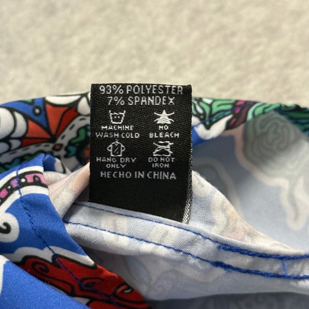 Dixxon Flannel Co Los Muertos Blue Sugar Skull D-Lite Shirt Mens 4X Short Sleeve - Picture 10 of 12